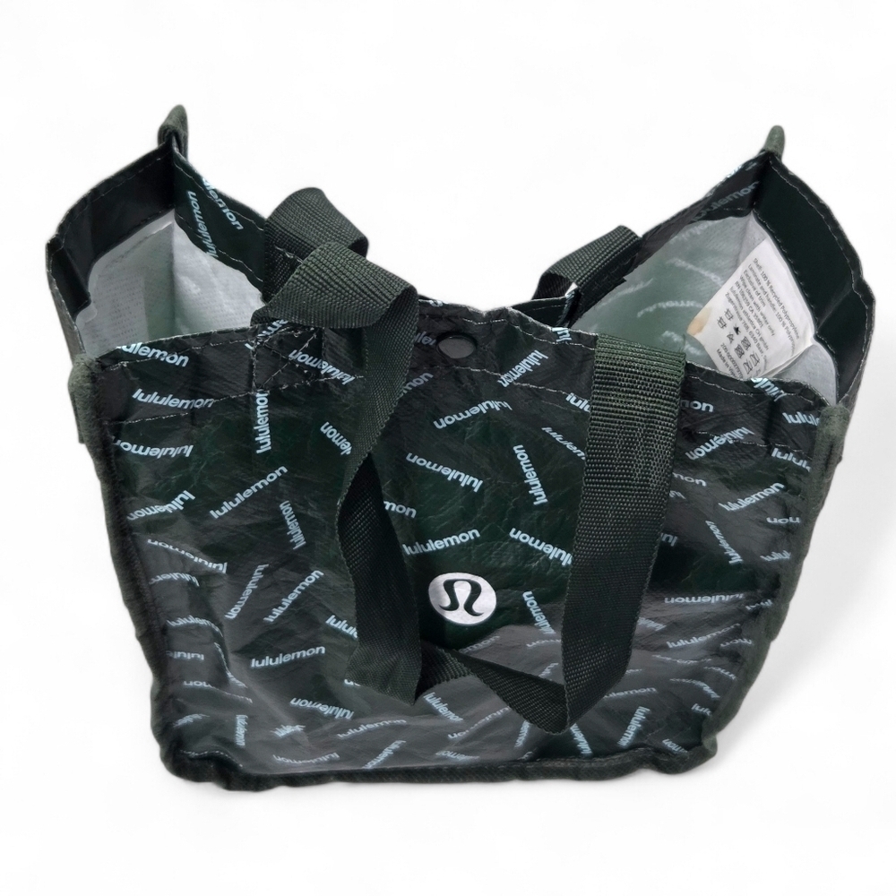 Lululemon Small Reusable Shopping Tote Lunch Bag 💚GREEN 💚. - Picture 7 of 12